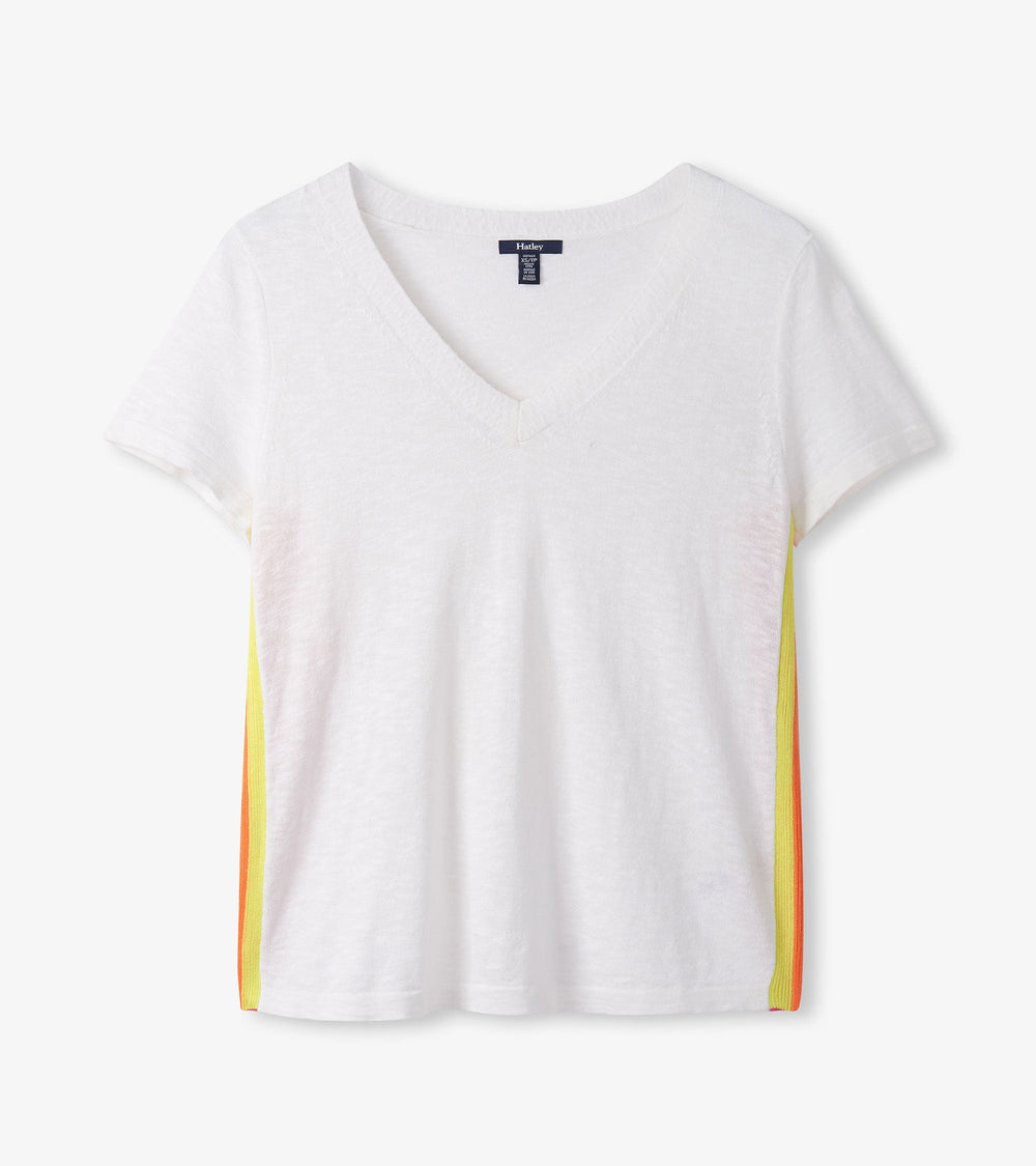 Hatley V-Neck Knit Tee - White