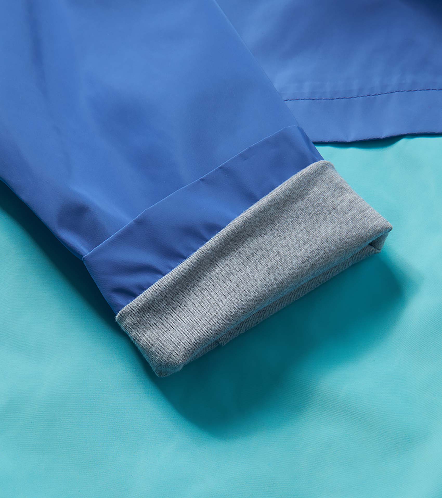 Hatley Girls Blue Colorblock Jersey-Lined Rain Jacket