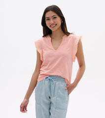 Hatley Mix Media Tank - Apricot Blush