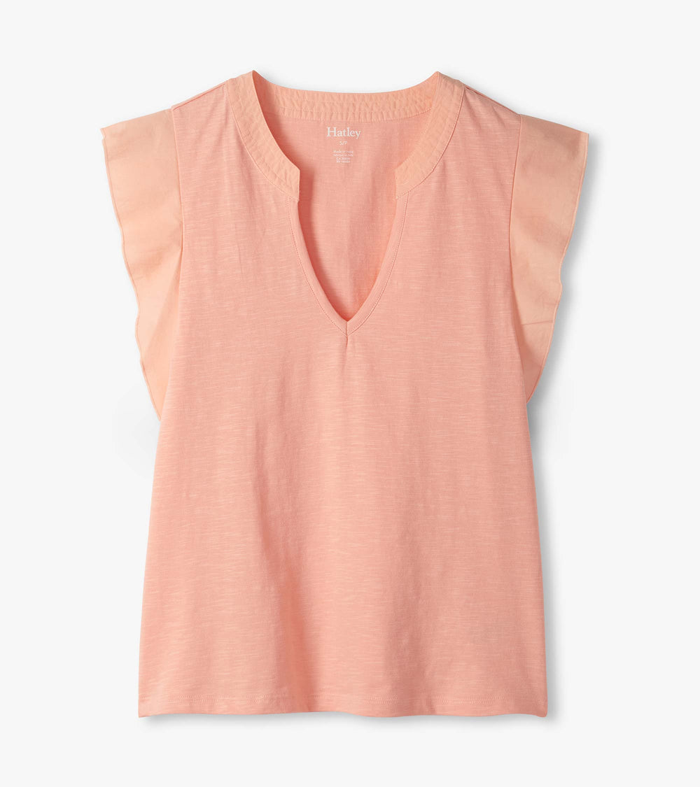 Hatley Mix Media Tank - Apricot Blush