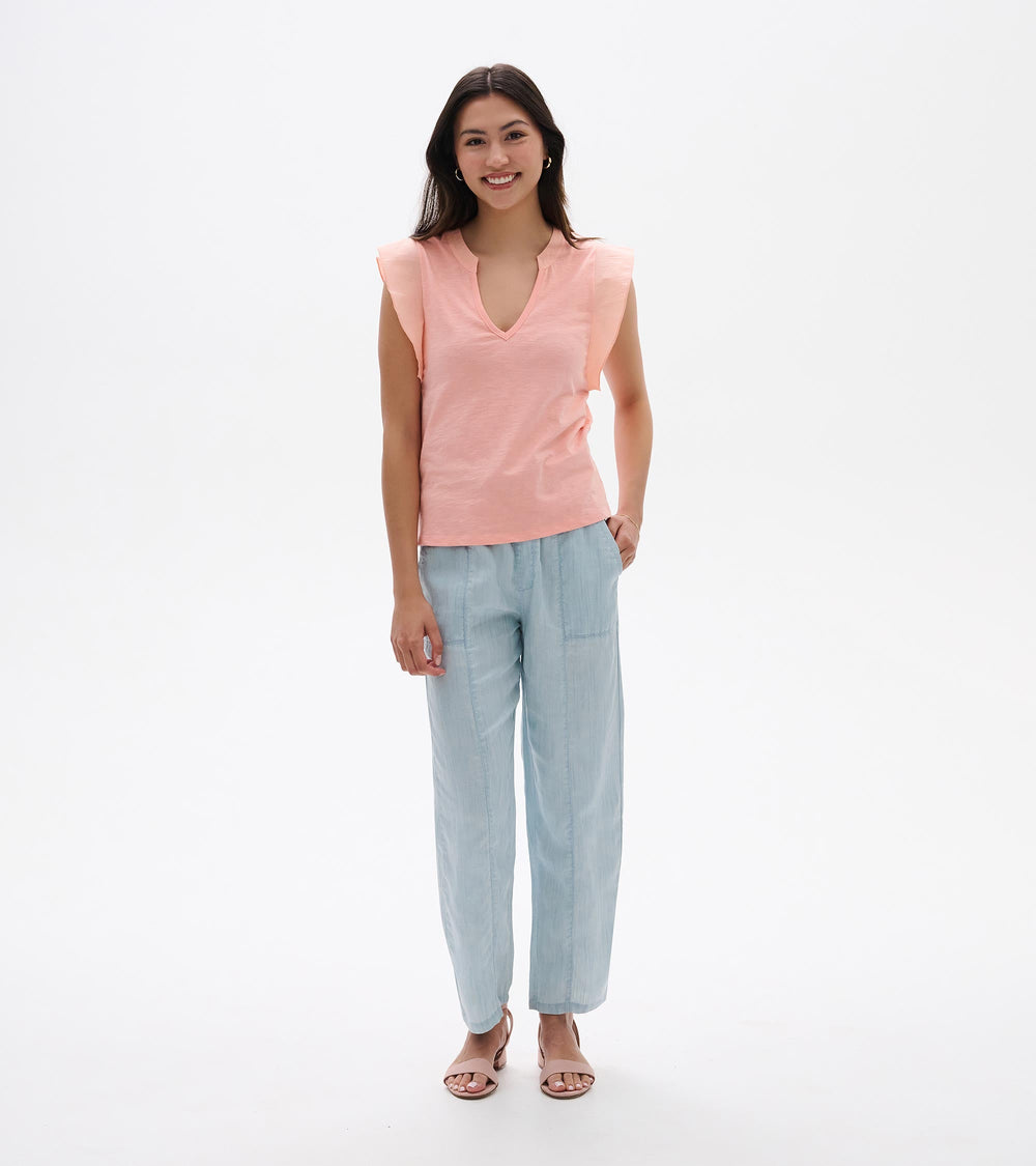 Hatley Mix Media Tank - Apricot Blush