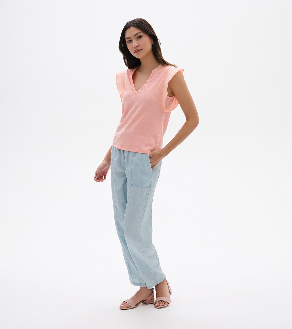 Hatley Mix Media Tank - Apricot Blush