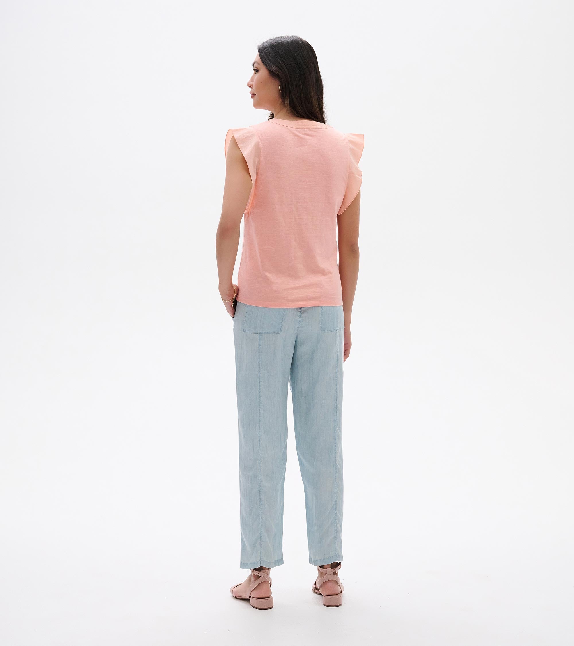 Hatley Mix Media Tank - Apricot Blush