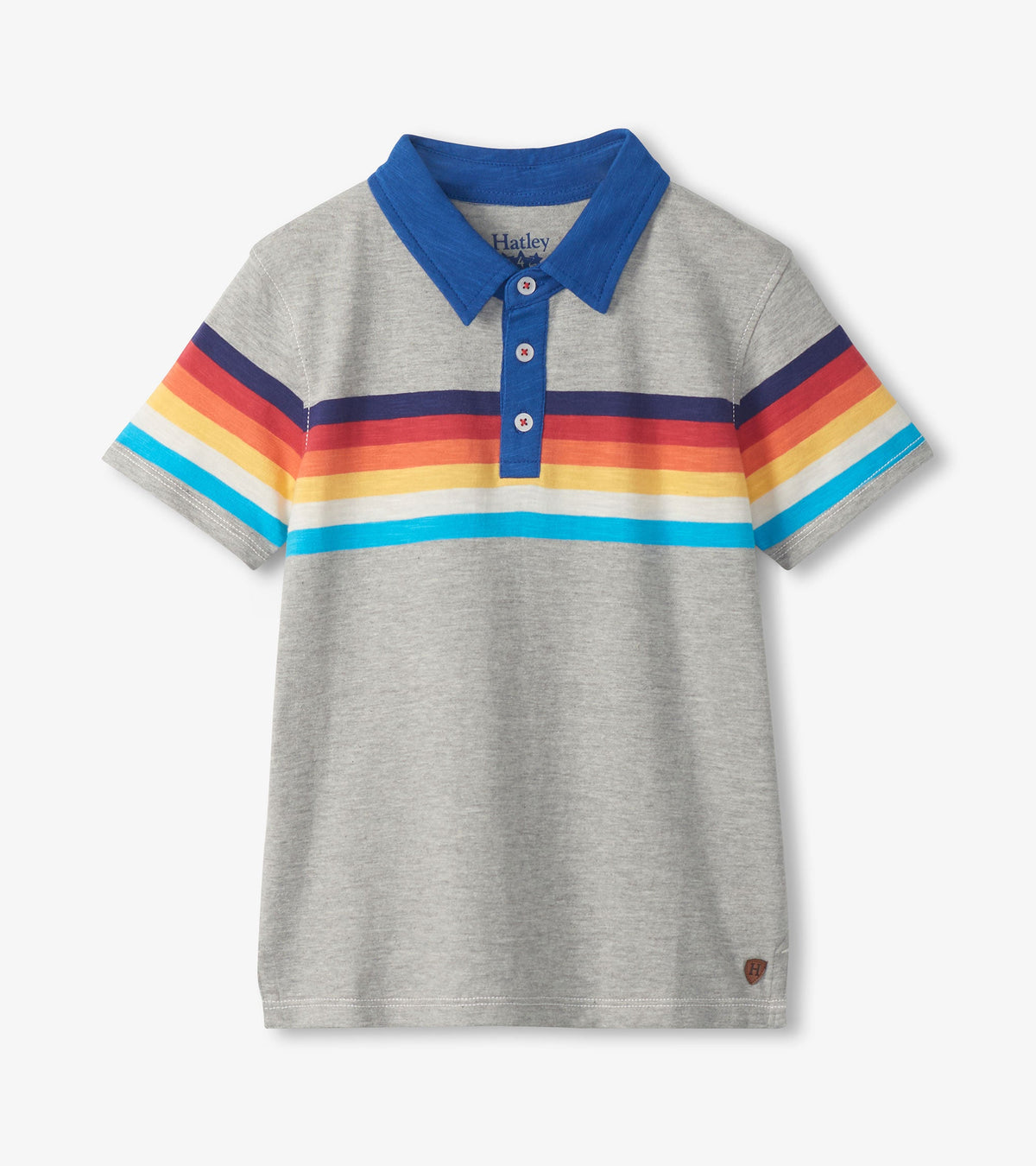 Hatley Boys 70's Stripes Polo T-Shirt