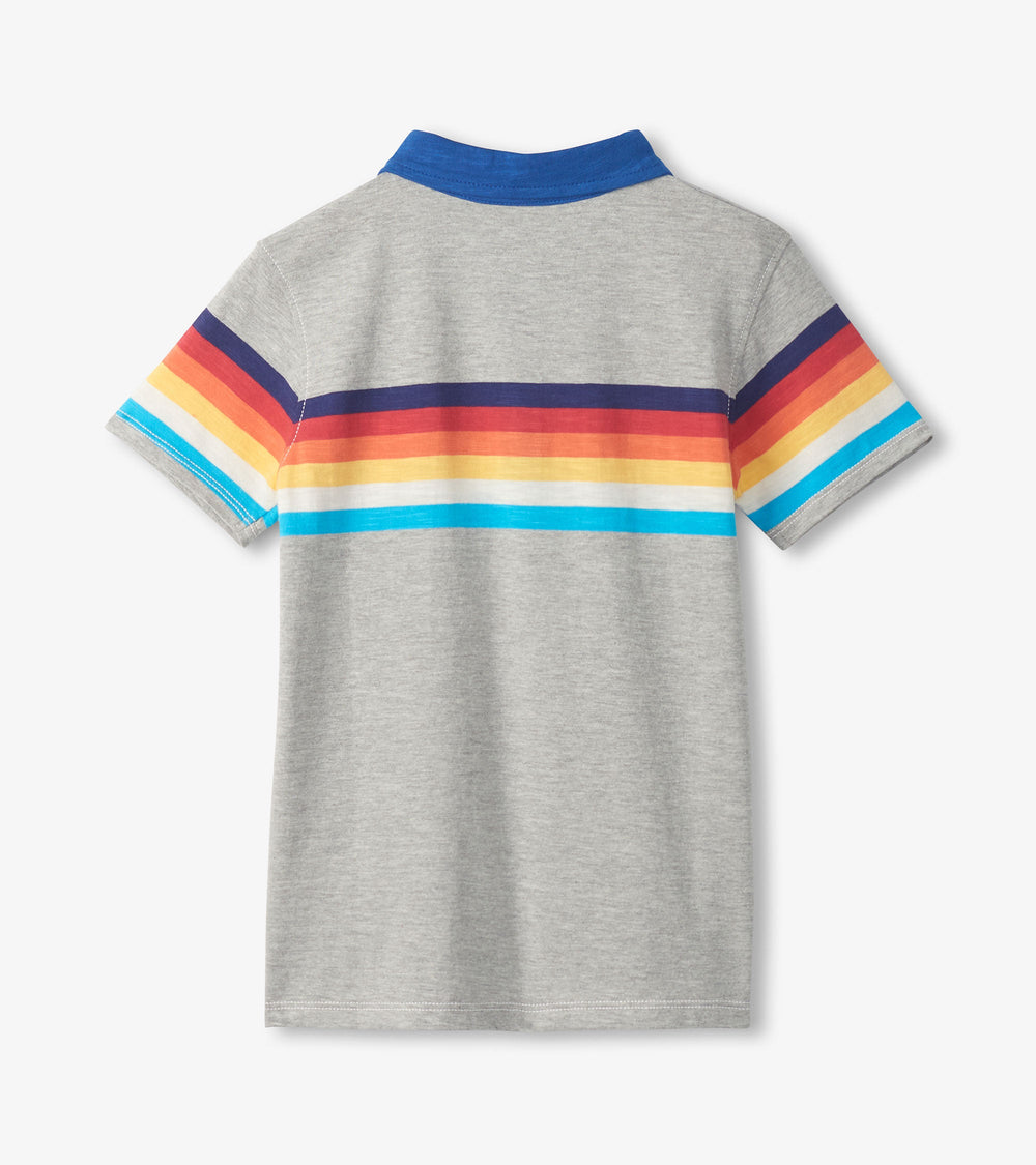 Hatley Boys 70's Stripes Polo T-Shirt