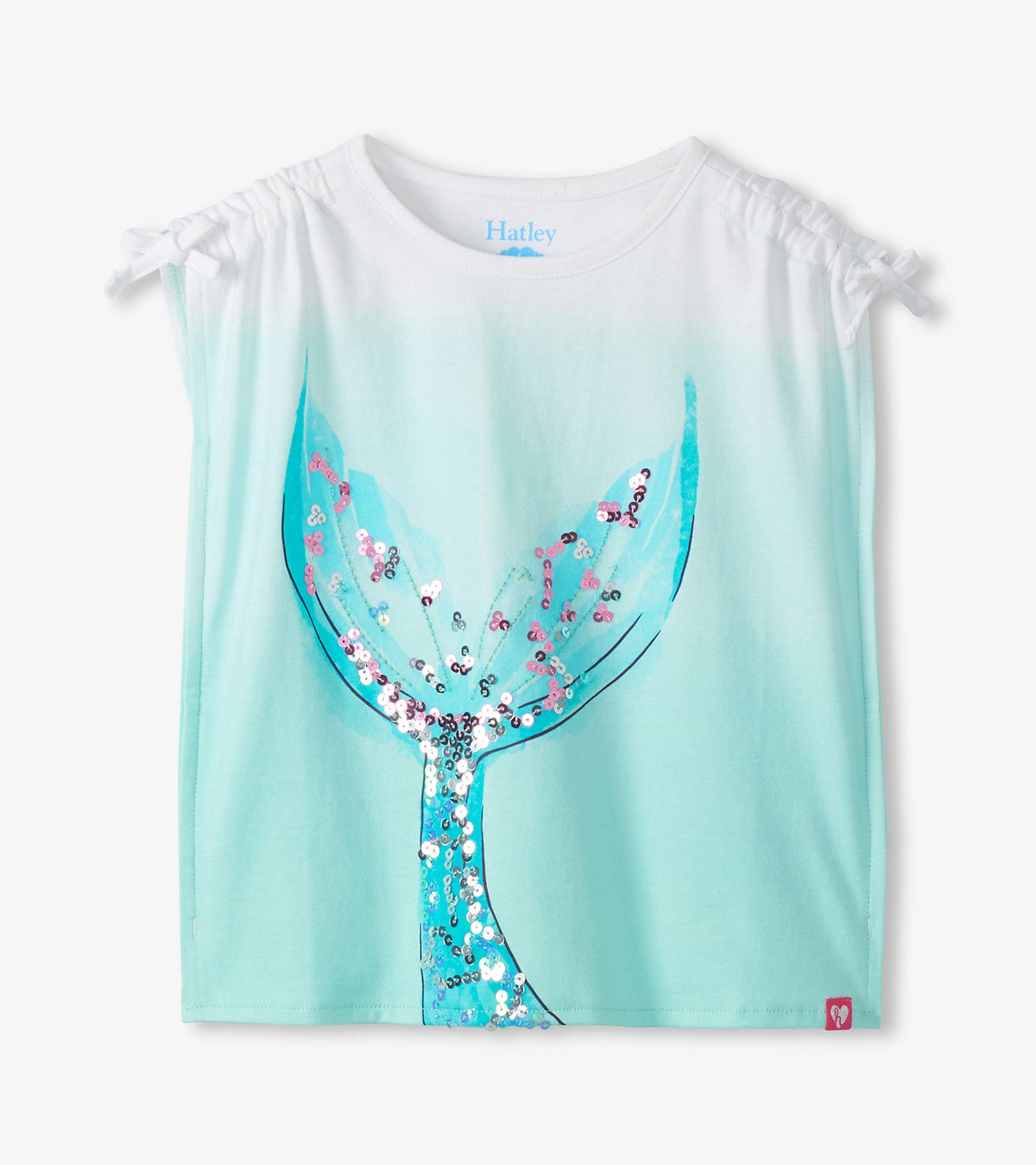 Hatley Girls Mermaid Tail Cinched Shoulder Top