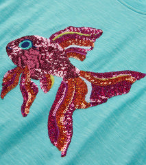 Hatley Girls Tropical Fish Tie Front T-Shirt