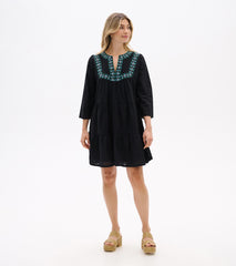 Hatley Amira Tiered Dress - Black Swiss Dot