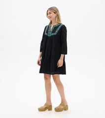 Hatley Amira Tiered Dress - Black Swiss Dot