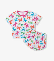 Hatley Girls Balloon Pets Short Sleep Set