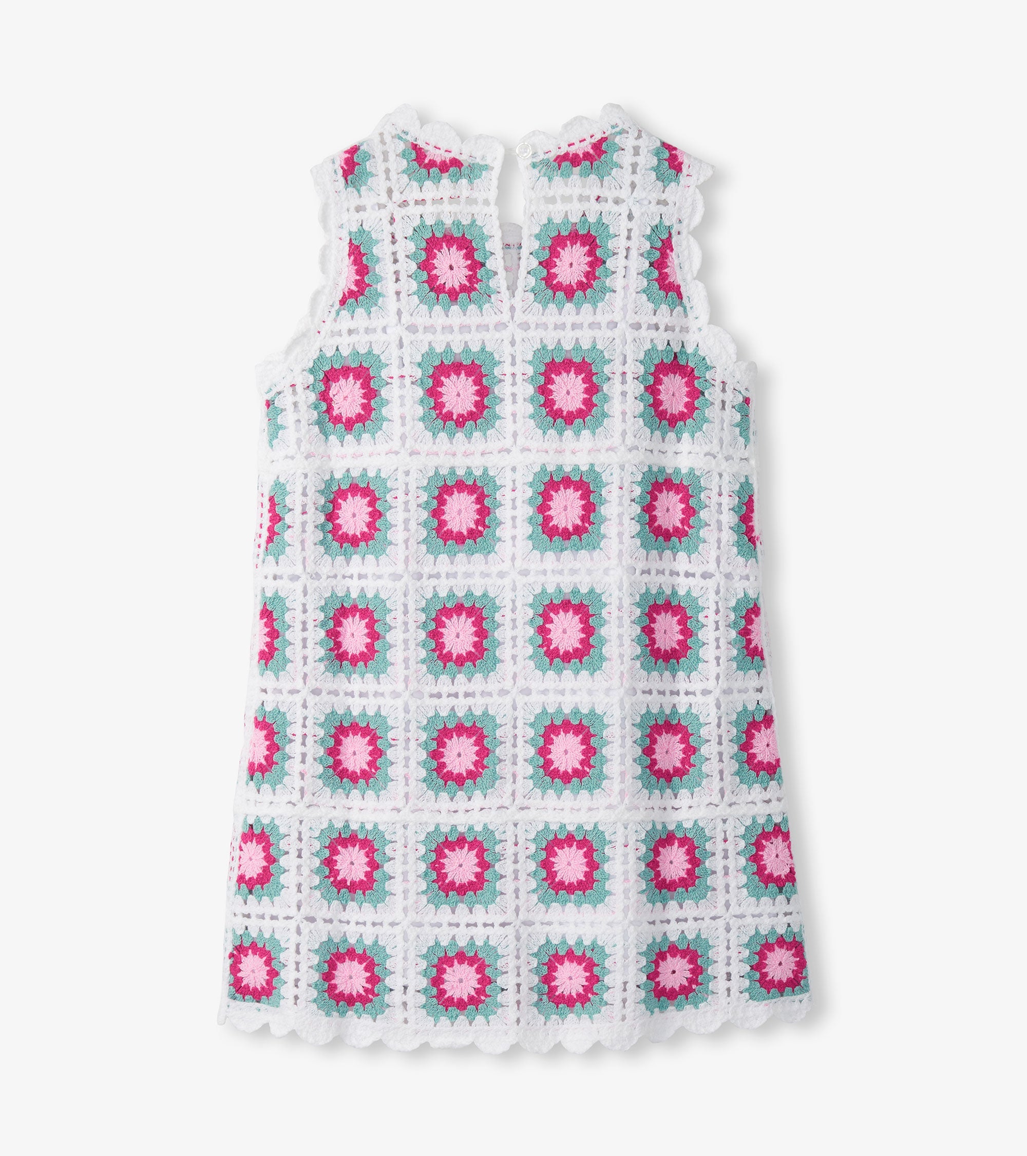 Hatley Girls Blue Radiance Sleeveless Crochet Dress
