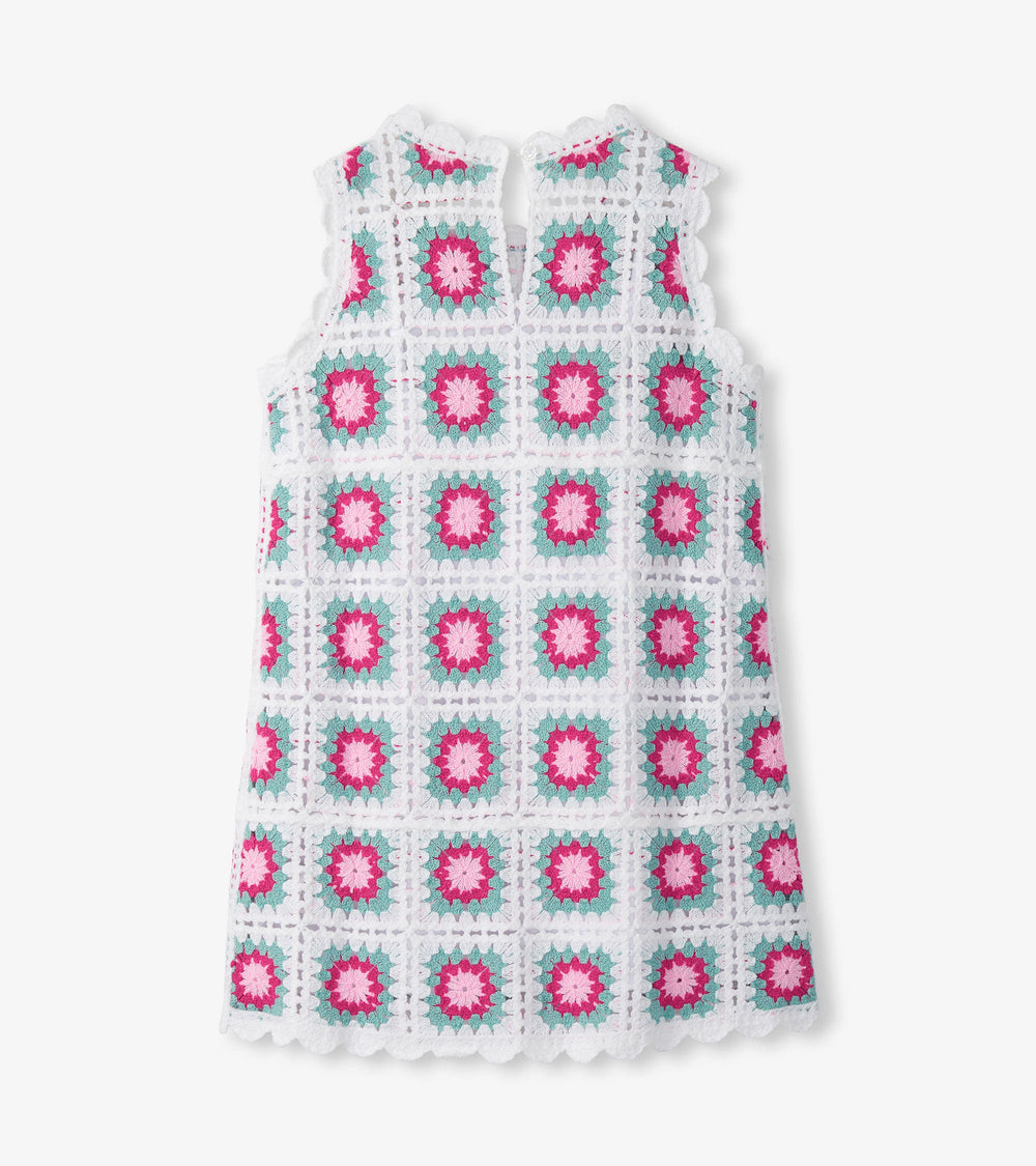 Hatley Girls Blue Radiance Sleeveless Crochet Dress