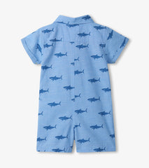 Hatley Baby Boys Baby Shark Romper