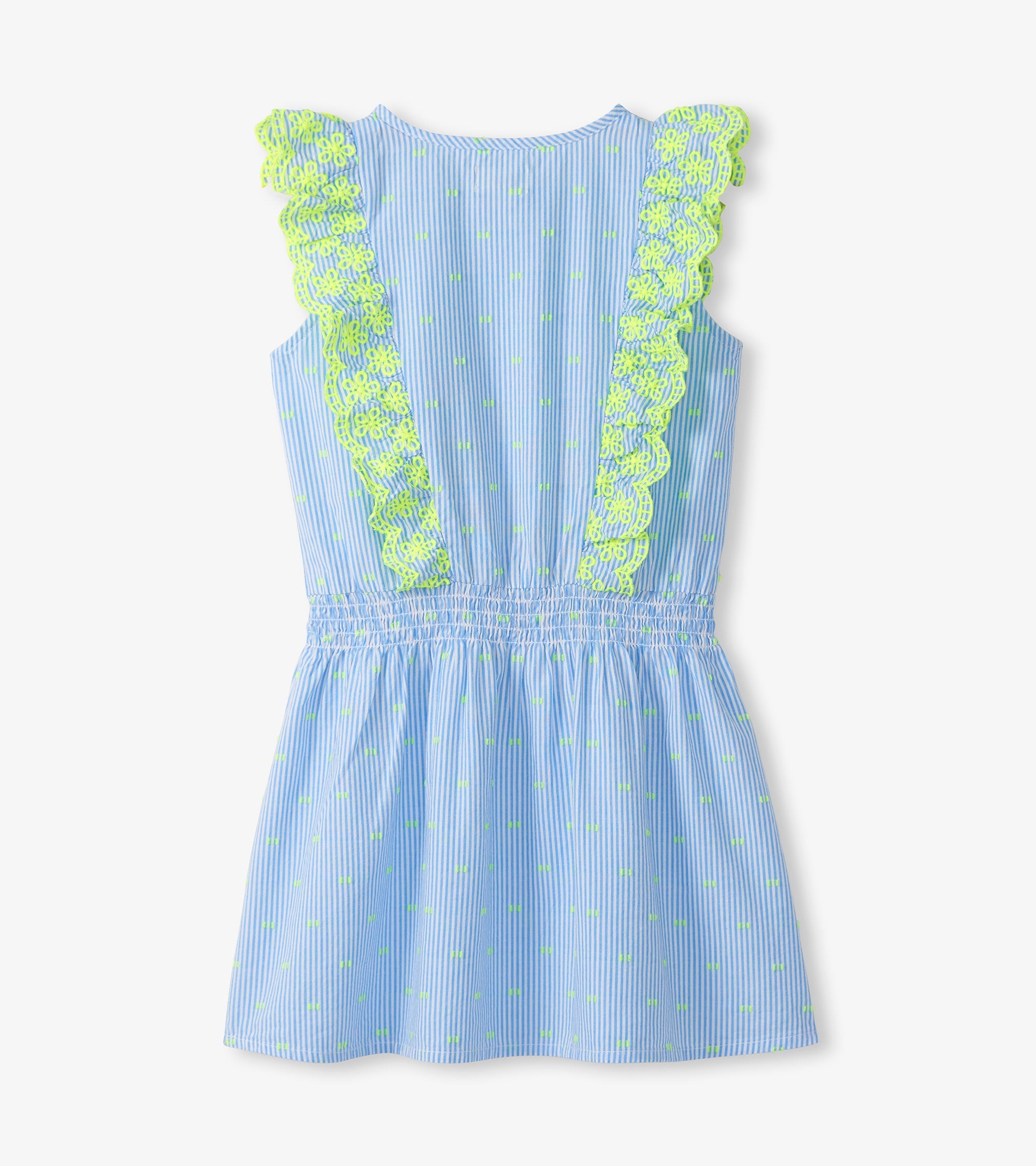 Hatley Girls Neon Dots Scallop Ruffle Dress