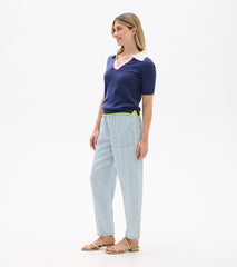 Hatley Johnny Collar Top - Patriot Blue