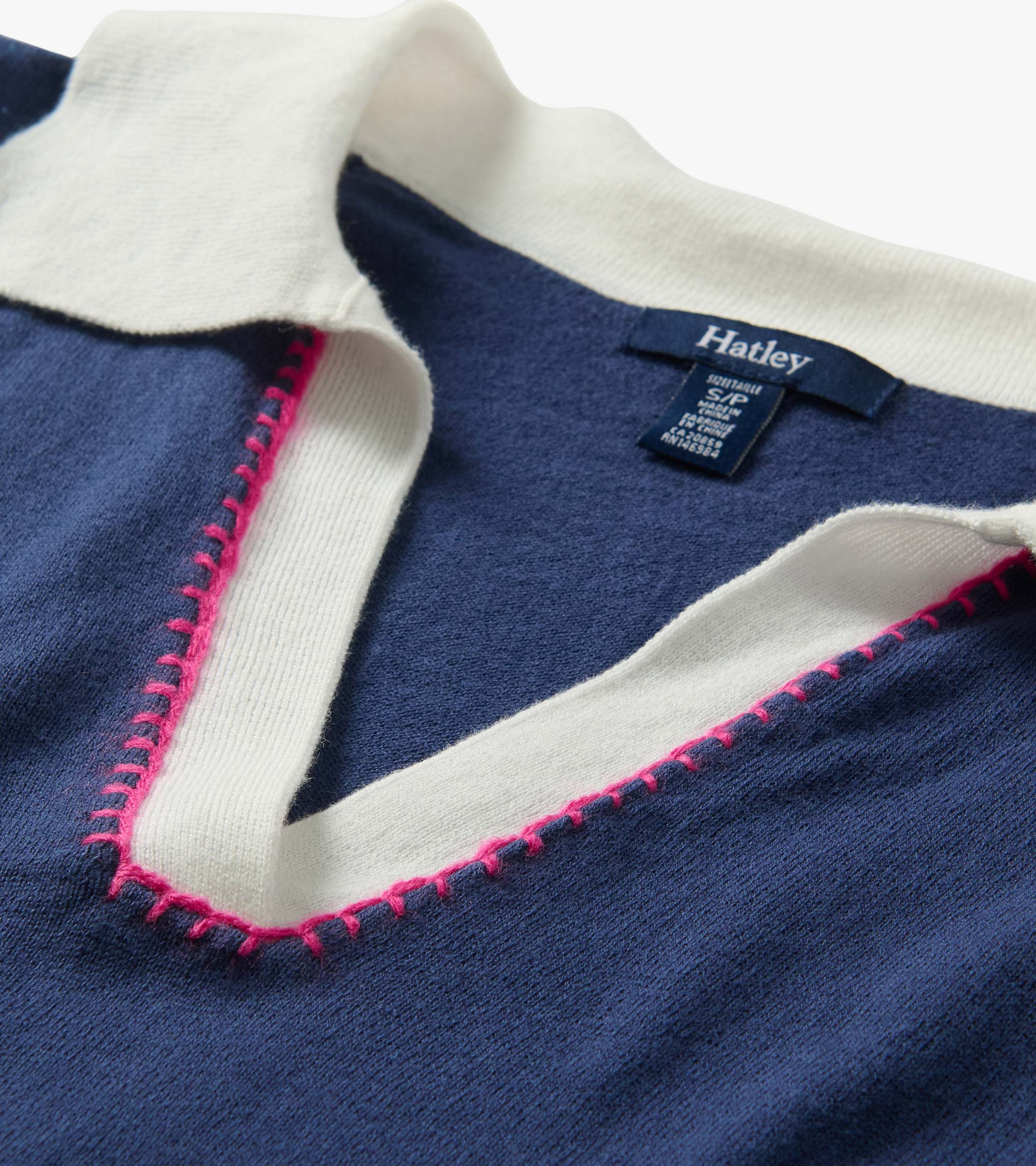Hatley Johnny Collar Top - Patriot Blue
