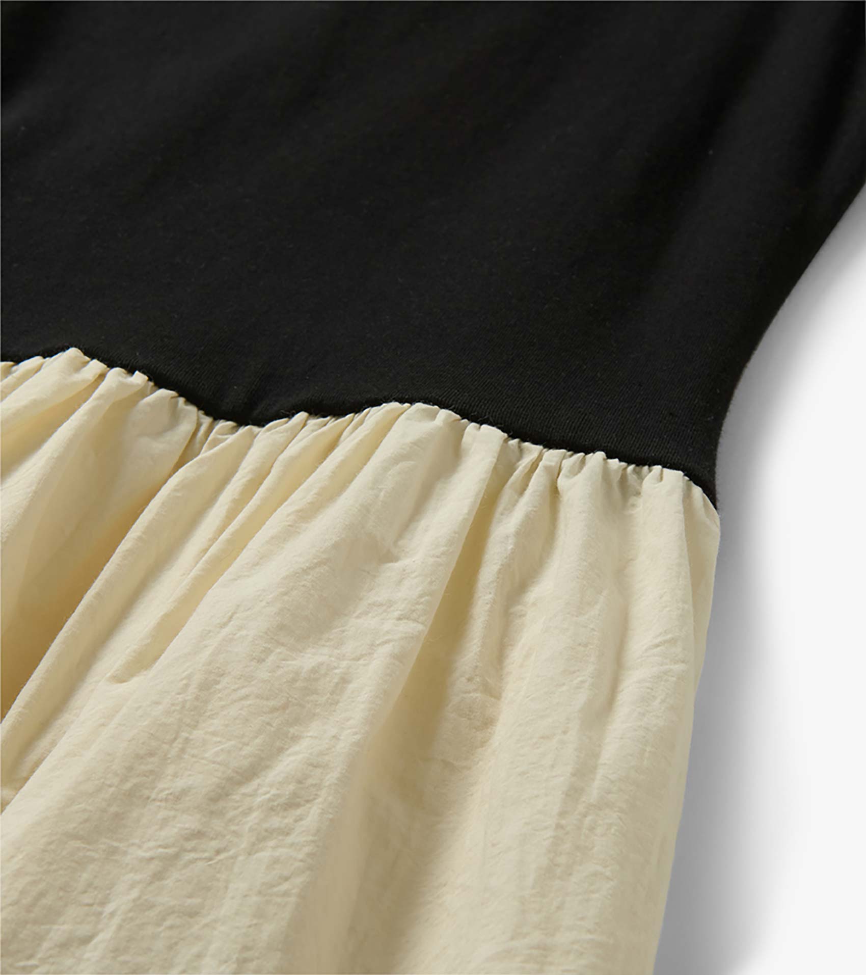 Hatley Mix Media Midi Dress - Whisper White and Black