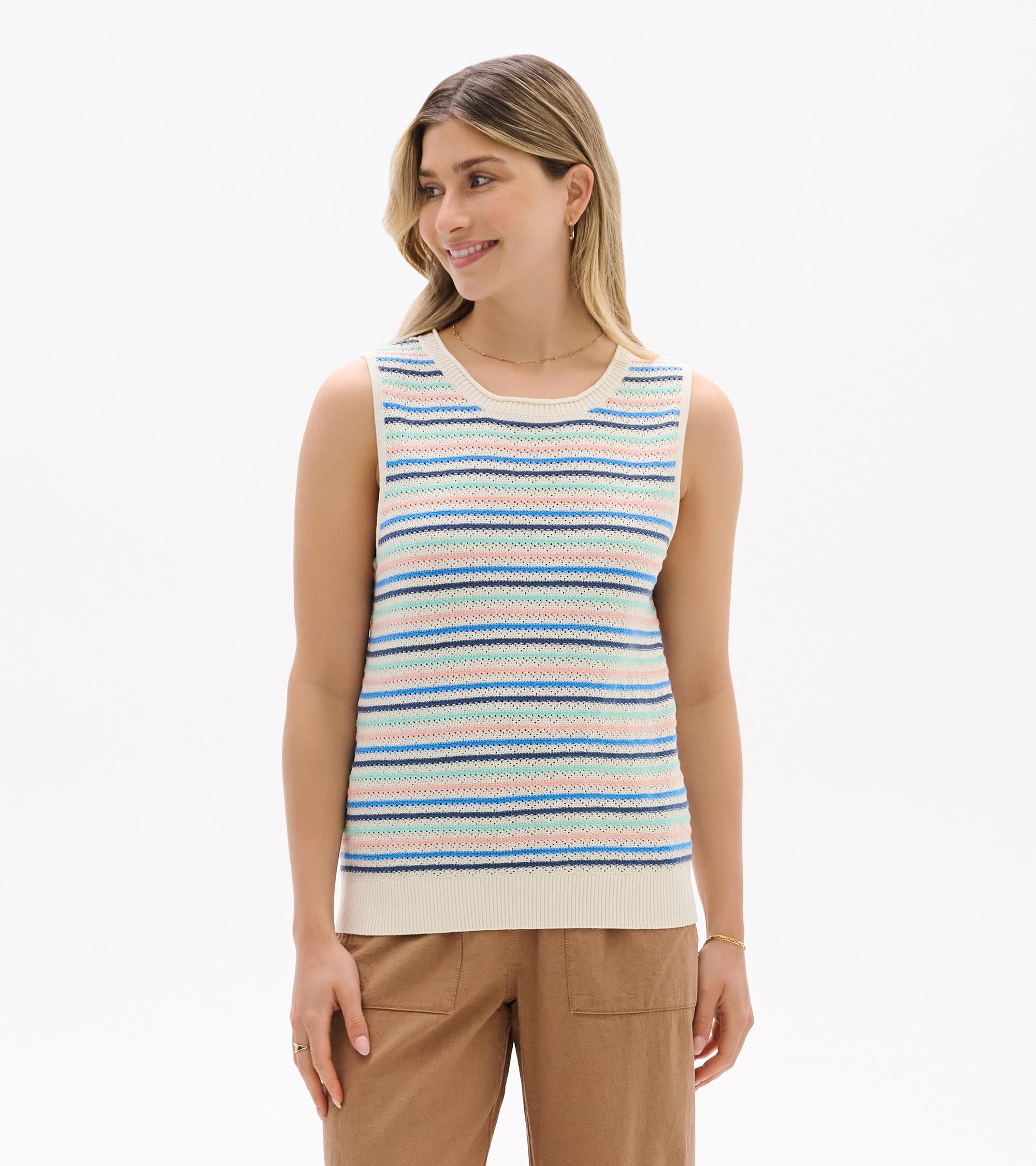 Hatley Kate Sleeveless Tank - Blush Stripes