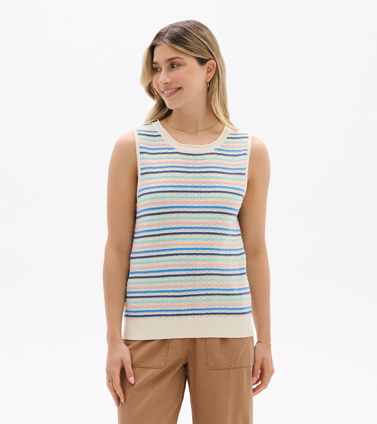 Hatley Kate Sleeveless Tank - Blush Stripes