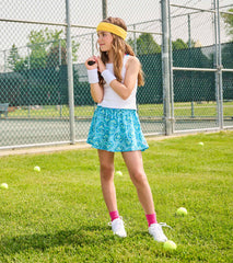 Hatley Girls Blue Candy Hearts Ruffle Skort
