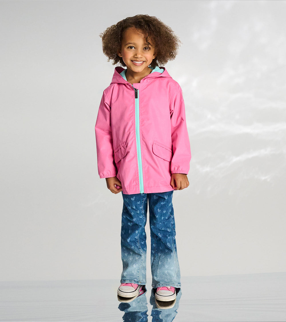 Hatley Girls Color Reveal Butterflies Microfiber Rain Jacket