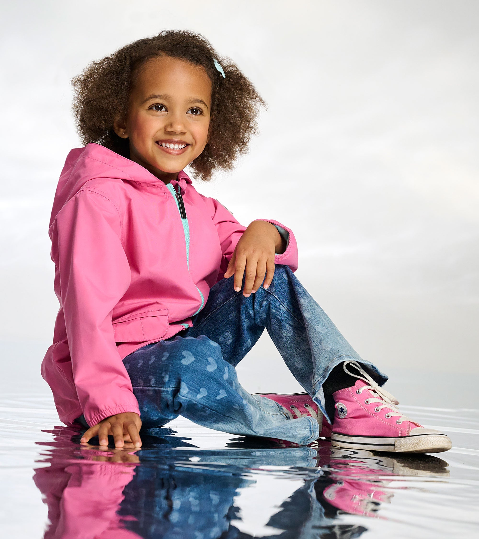 Hatley Girls Color Reveal Butterflies Microfiber Rain Jacket
