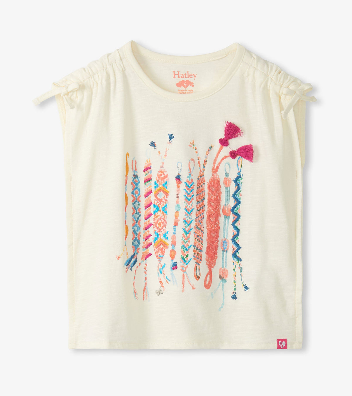 Hatley Girls Friendship Bracelet Cinched Shoulder Top