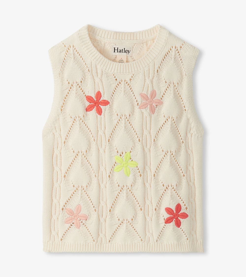 Hatley Girls Delicate Flower Crochet Top