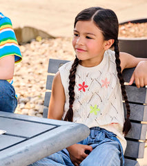 Hatley Girls Delicate Flower Crochet Top