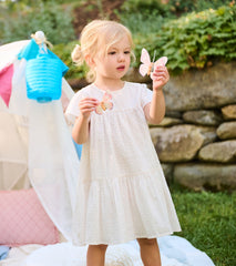 Hatley Baby & Toddler Girls Pearl Swiss Dot Puff Dress
