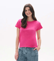Hatley Essential Crew Neck Tee - Carmine Rose