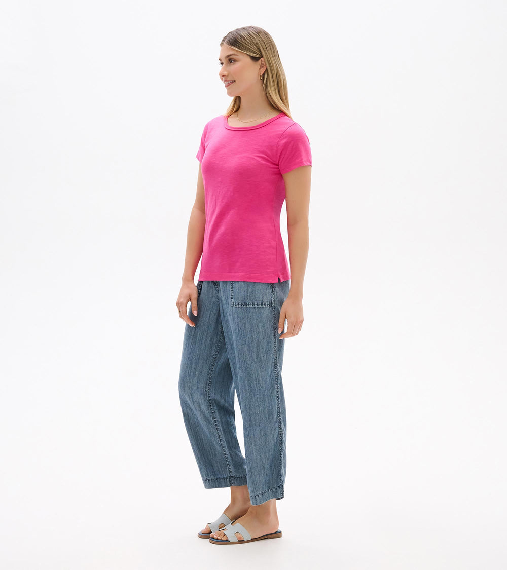 Hatley Essential Crew Neck Tee - Carmine Rose