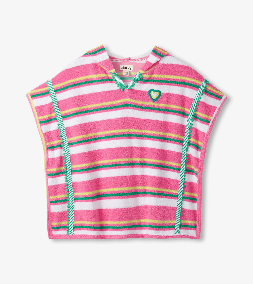 Hatley Girls Candy Stripes Hooded Cover-Up