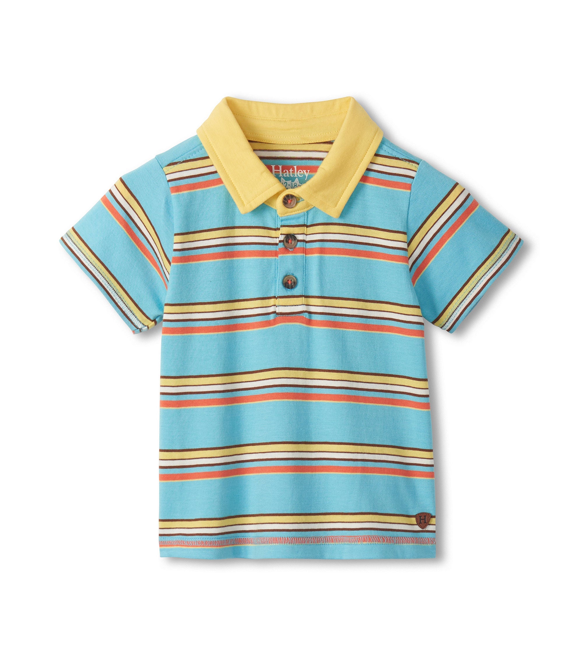 Hatley Baby & Toddler Boys Camp Stripe Peached Jersey Polo T-Shirt