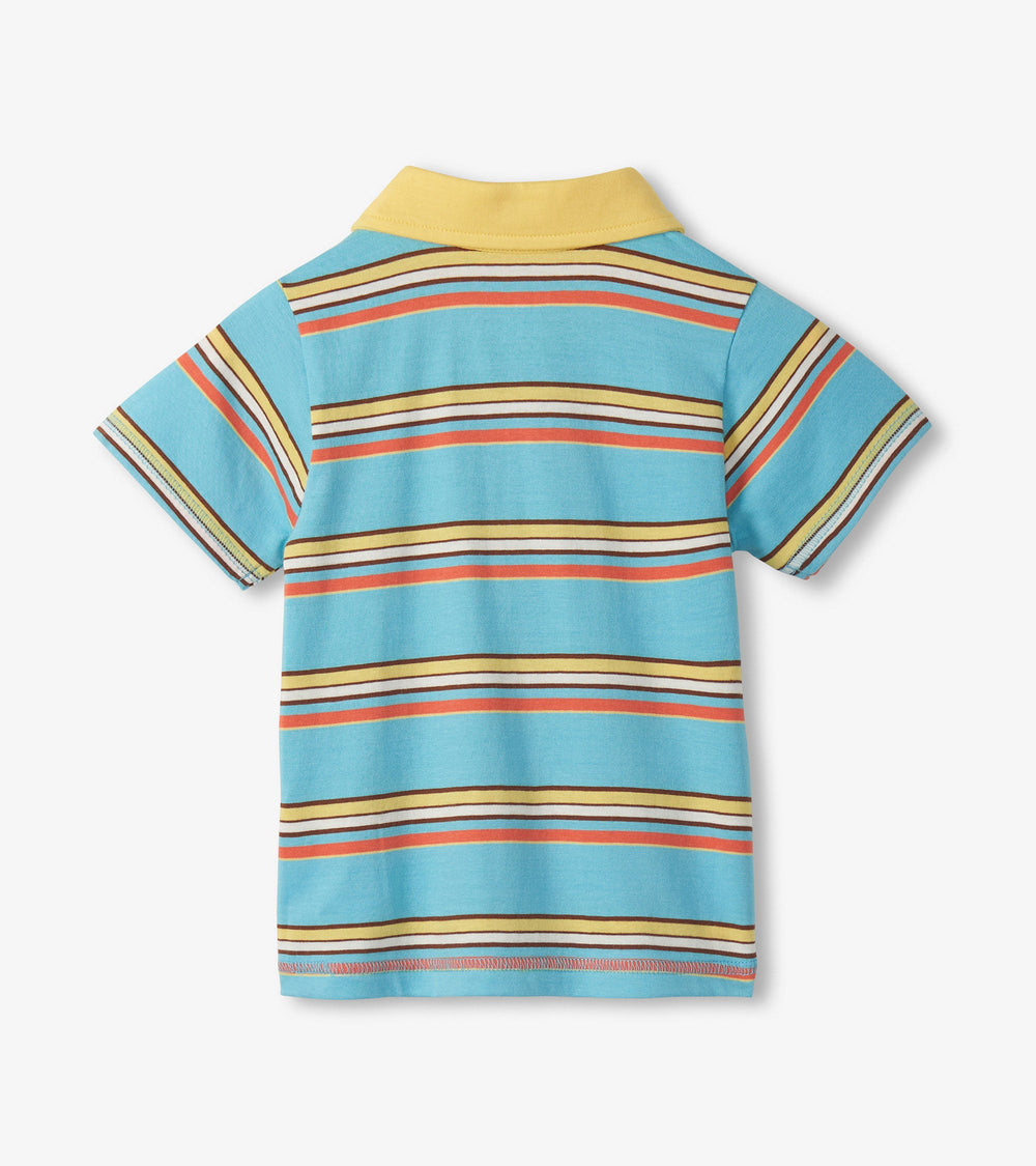 Hatley Baby & Toddler Boys Camp Stripe Peached Jersey Polo T-Shirt