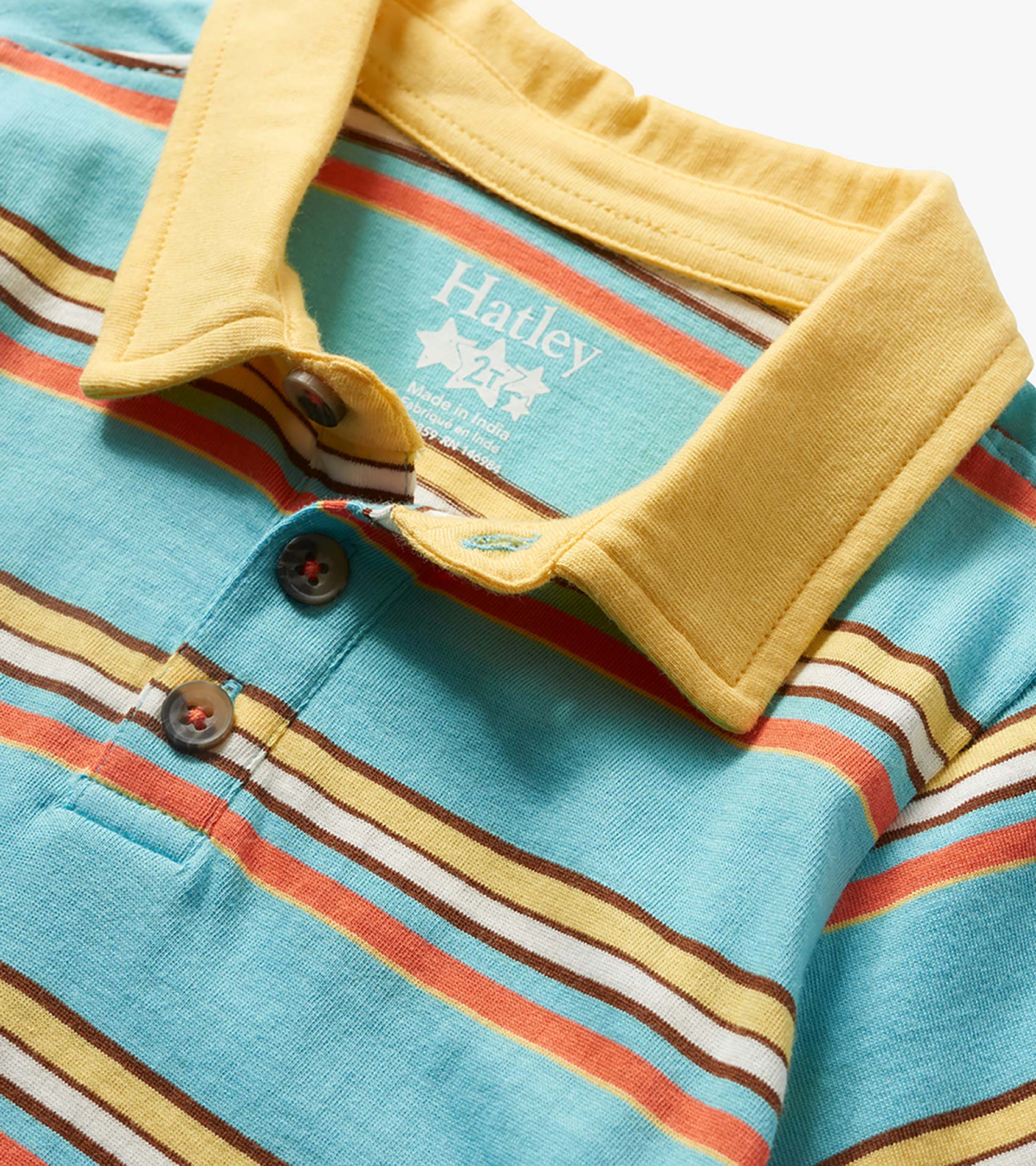 Hatley Baby & Toddler Boys Camp Stripe Peached Jersey Polo T-Shirt