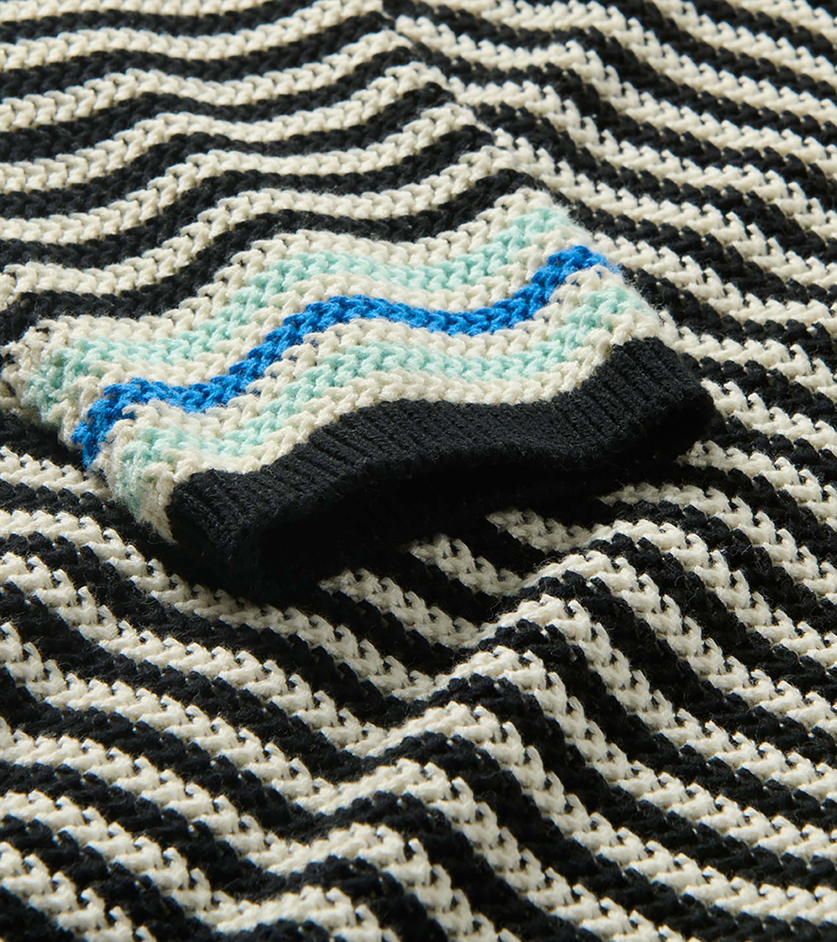 Hatley Pointelle Stripe Sweater - Classic Black