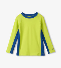 Hatley Boys Lime & Blue Colorblock Long Sleeve Rashguard