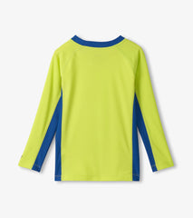 Hatley Boys Lime & Blue Colorblock Long Sleeve Rashguard