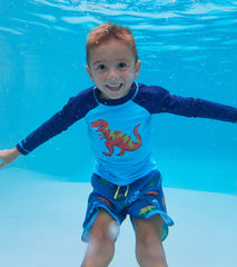 Hatley Boys Dino Graphic Long Sleeve Rashguard