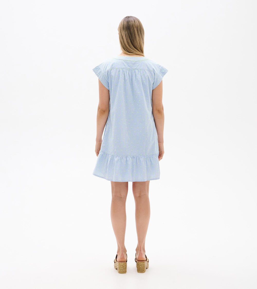 Hatley Emerson Dress - Neon Dots on Stripes