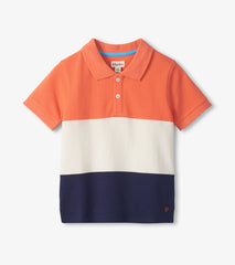 Hatley Boys Flamingo Color Block Polo T-Shirt