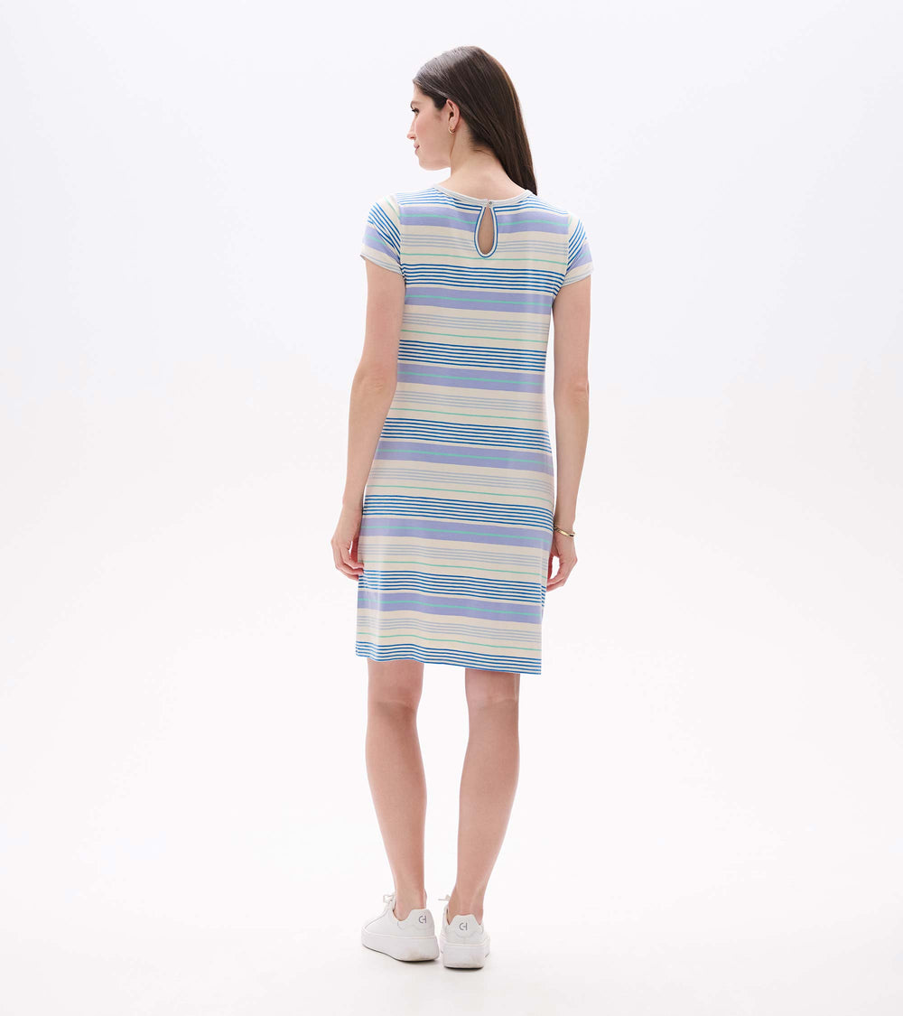Hatley Cici A-Line Dress - Iris Wave Stripes