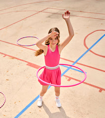 Hatley Girls Fandango Pink Pleated Active Dress