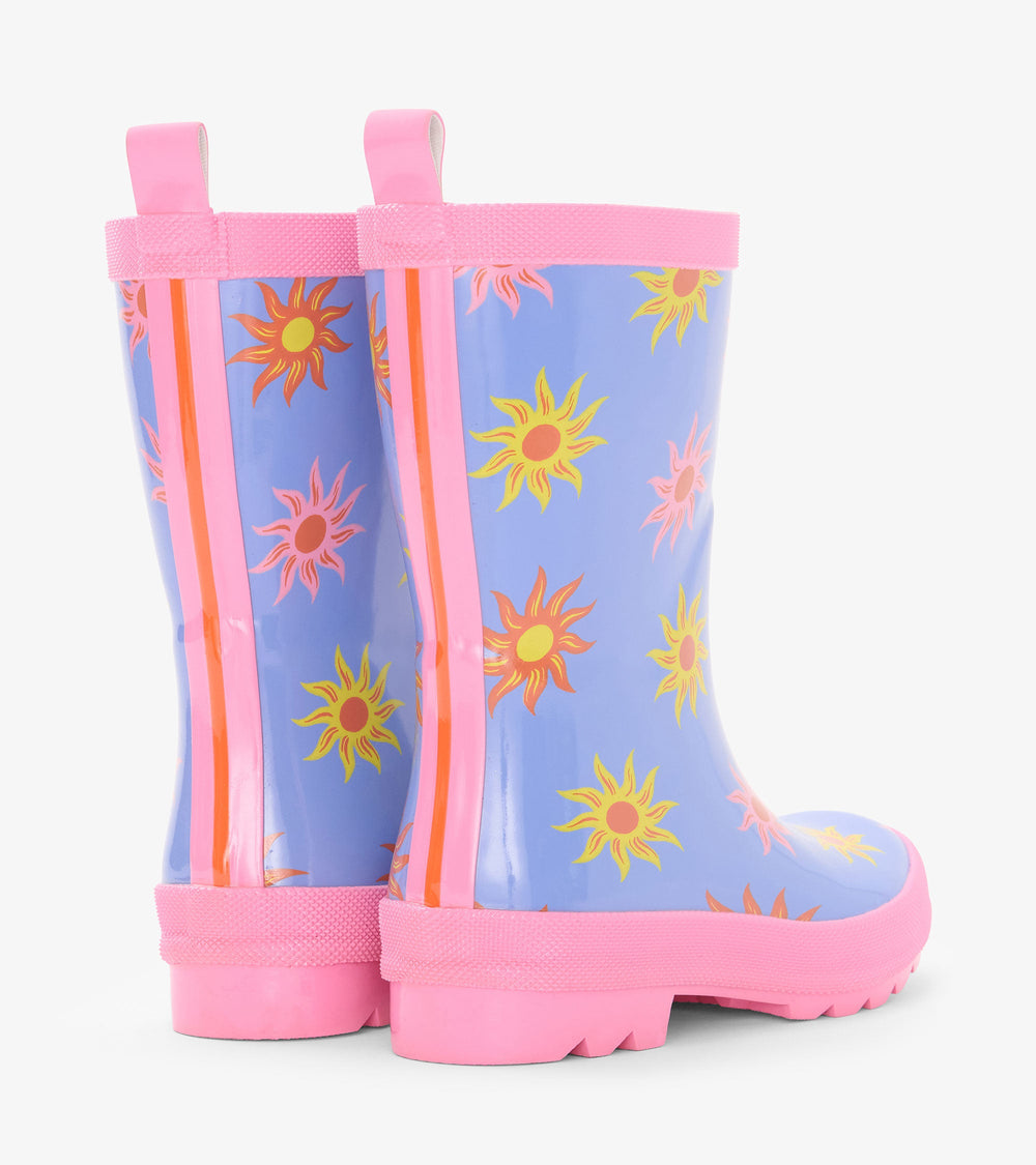 Hatley Girls Faded Suns Shiny Rain Boots