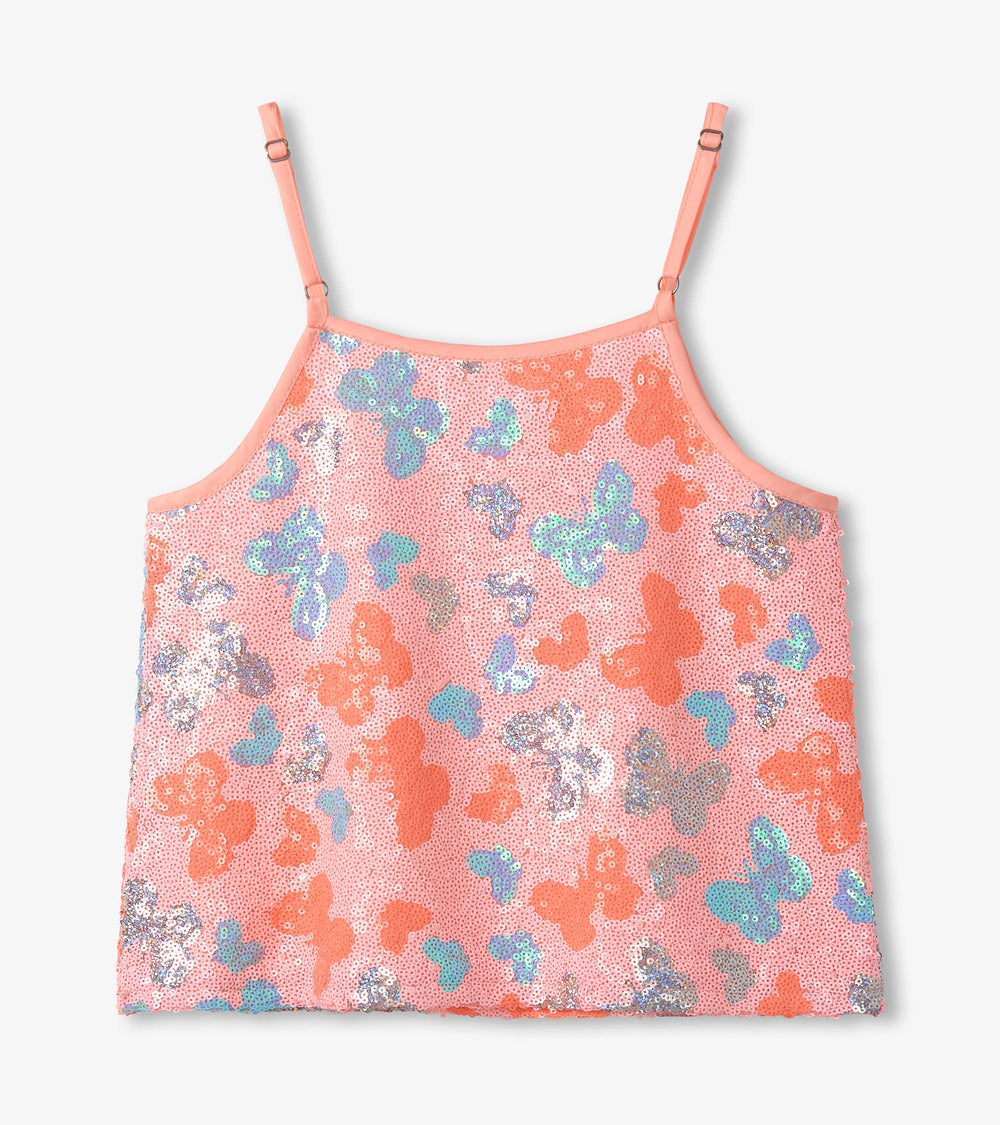 Hatley Girls Glitter Butterfly Sequin Top