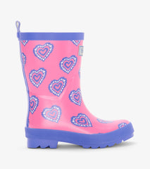 Hatley Girls Heart Burst Shiny Rain Boots