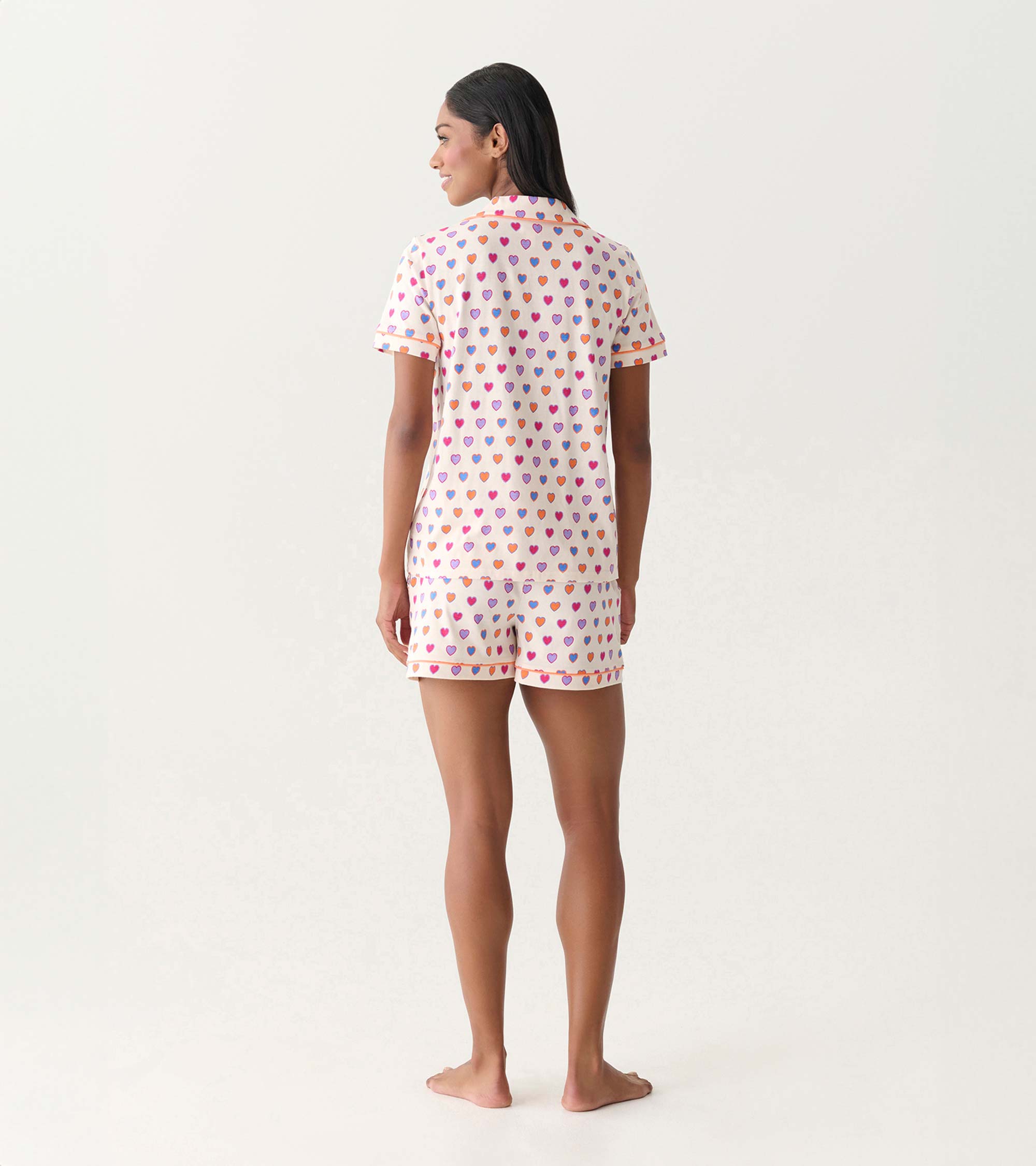 Hatley Women's Bunches of Hearts Short Pajama Set