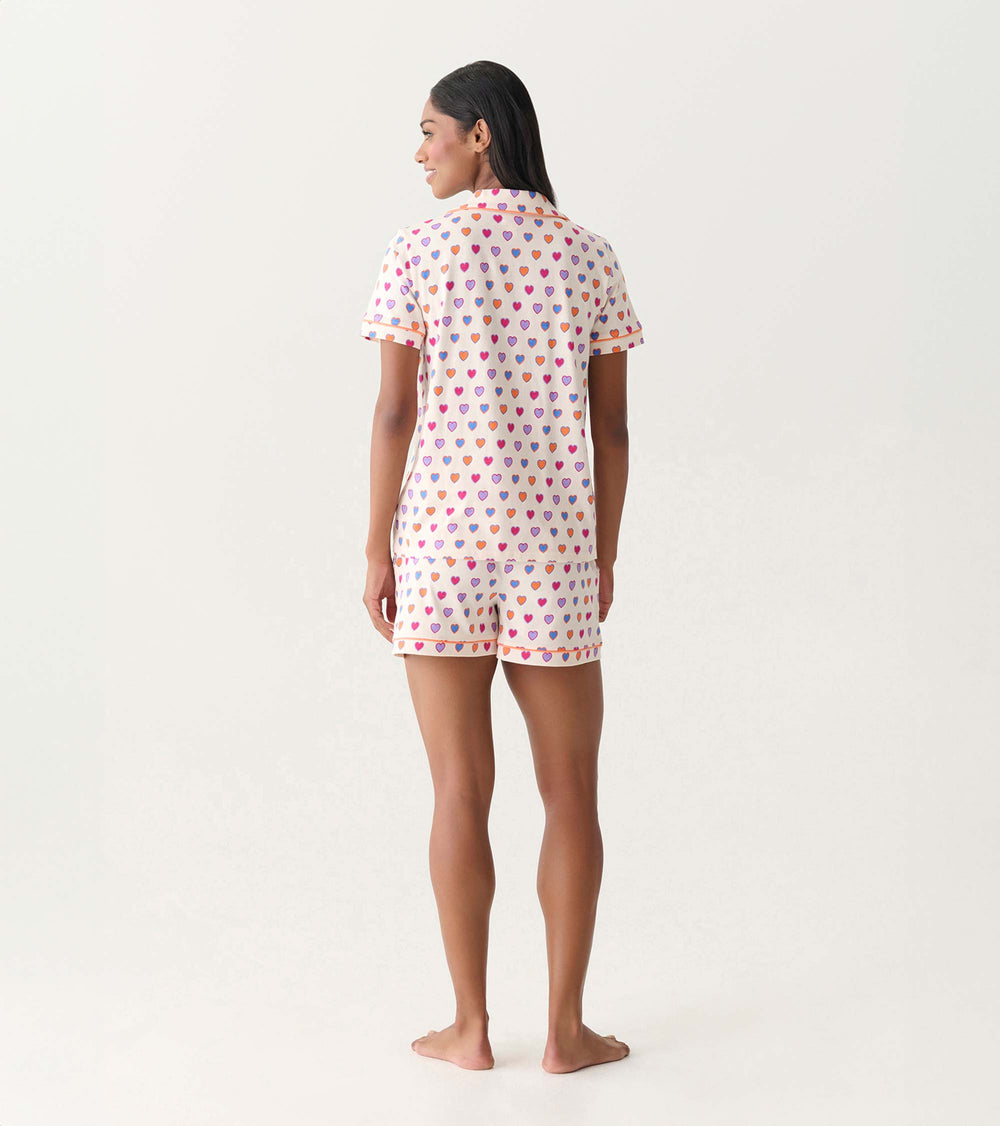 Hatley Women's Bunches of Hearts Short Pajama Set