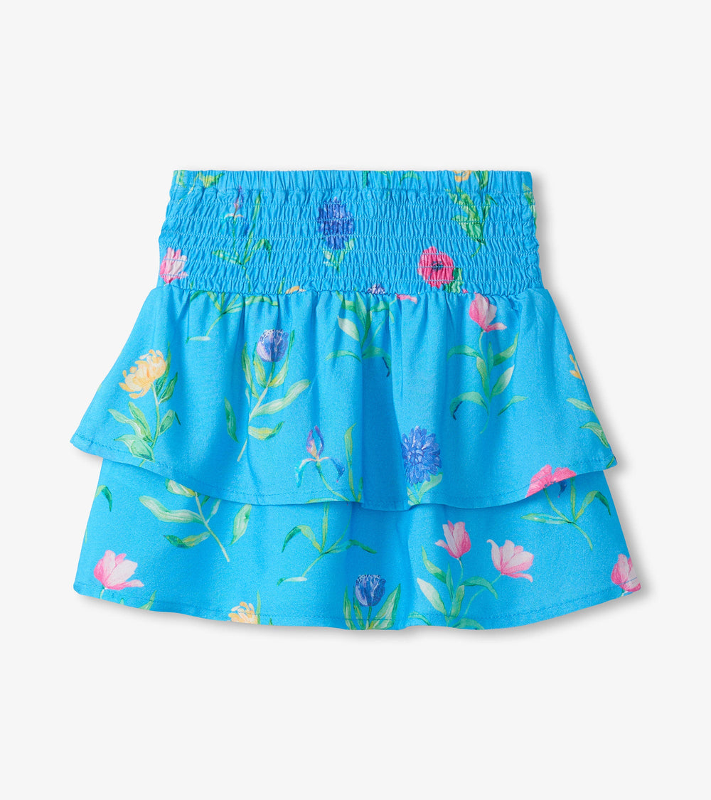 Hatley Girls Hyper Real Floral Smocked Waist Skirt